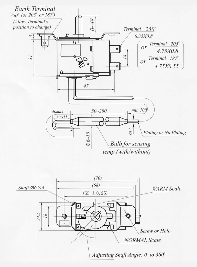 EWP Series ( General Purpose Thermostat) economizer wiring diagram 